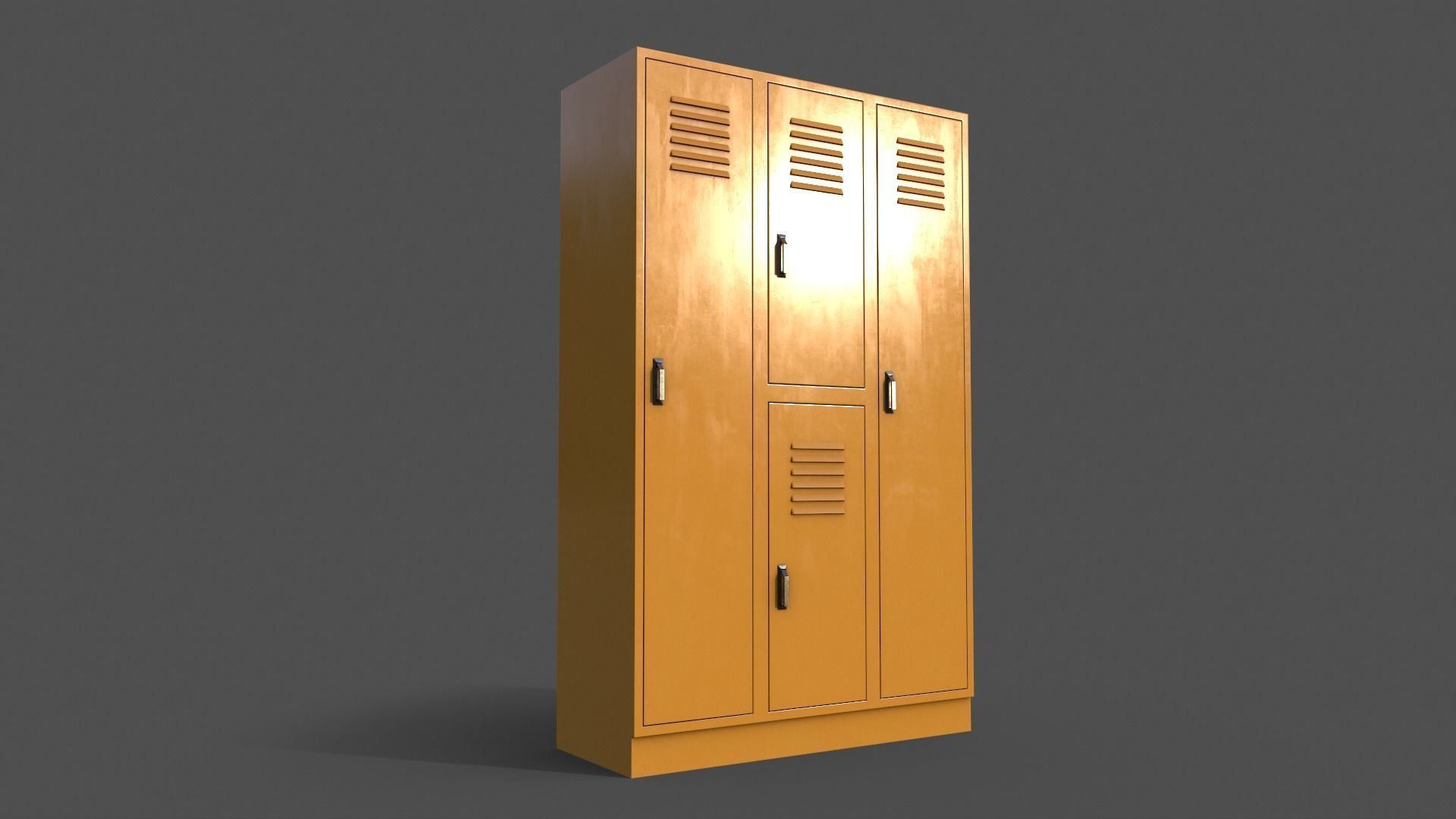 PBR School Gym Locker 05 - Multi color Pack 3D Model Collection_19