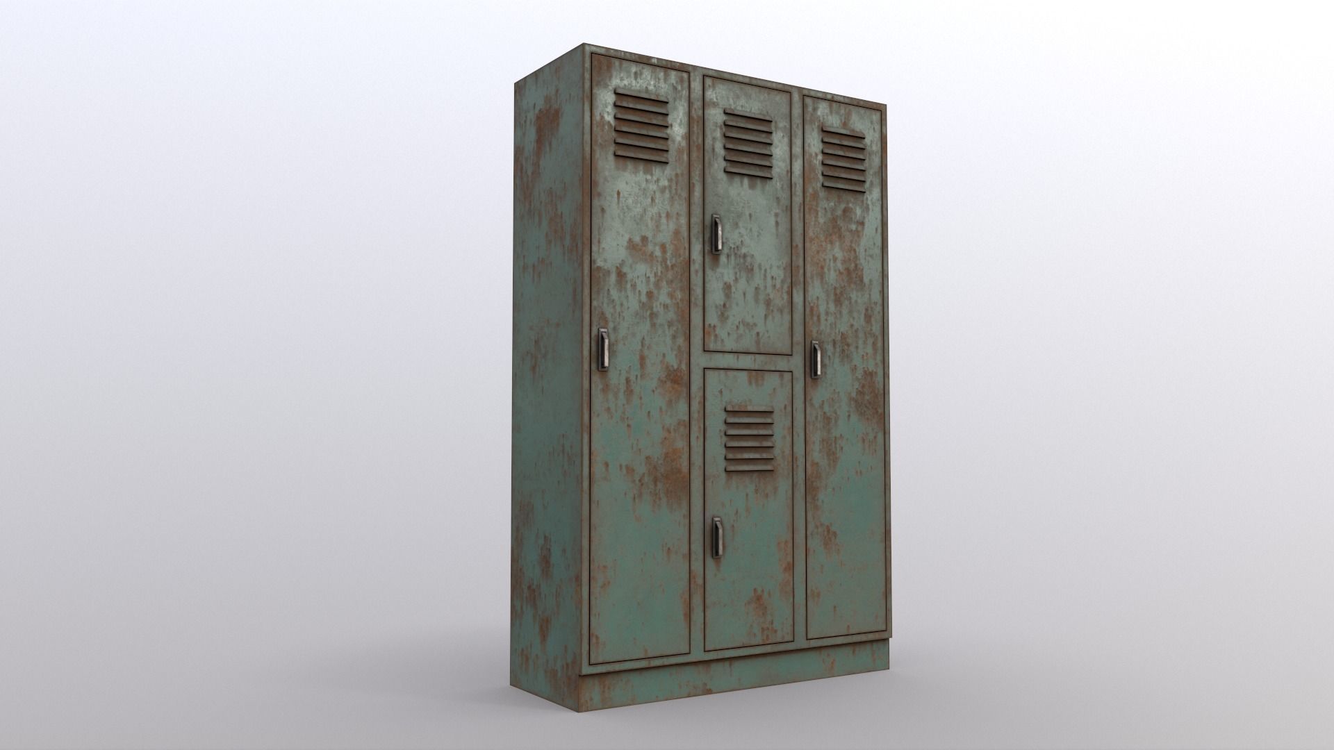 PBR School Gym Locker 05 - Multi color Pack 3D Model Collection_42