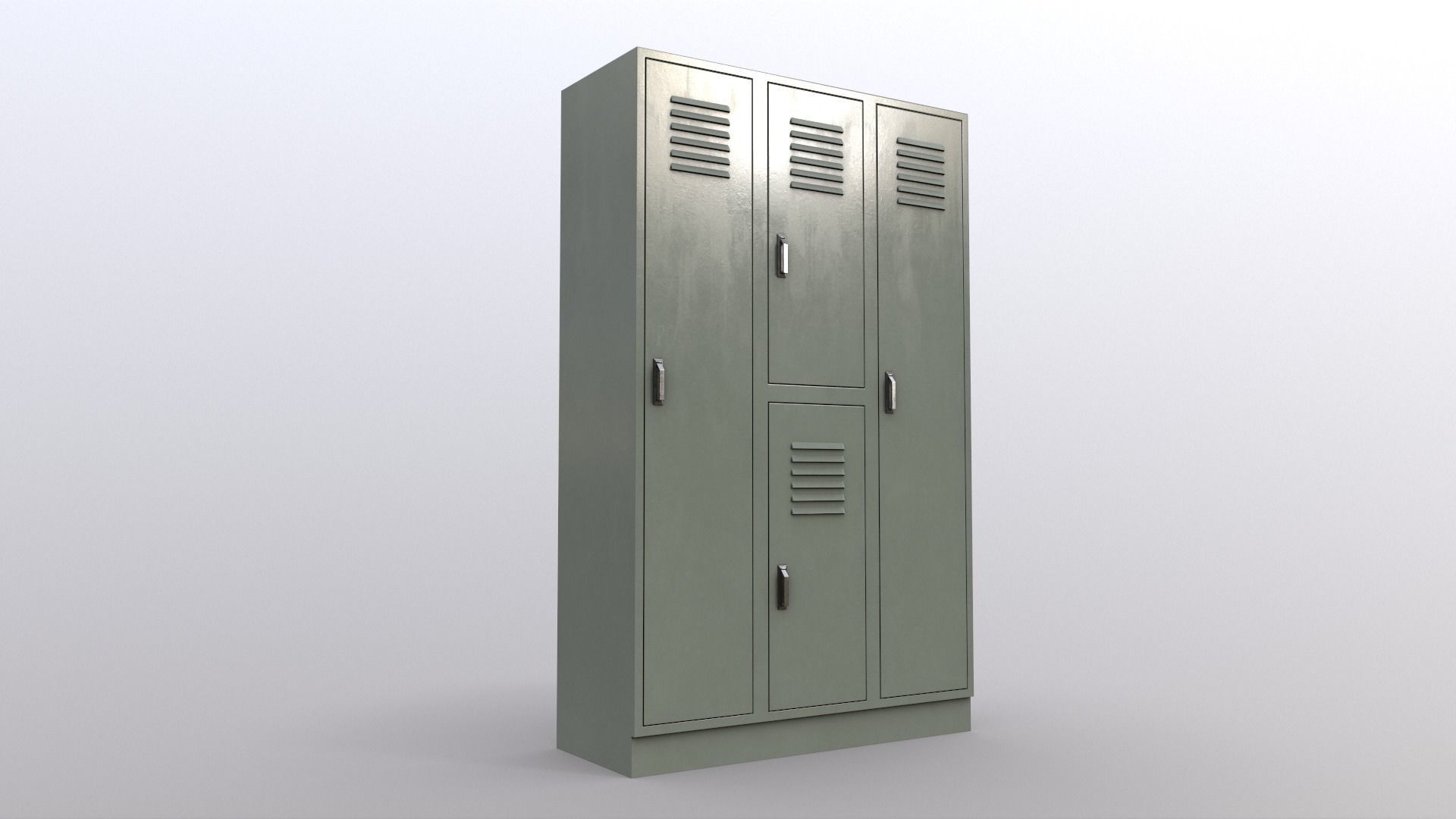 PBR School Gym Locker 05 - Multi color Pack 3D Model Collection_43
