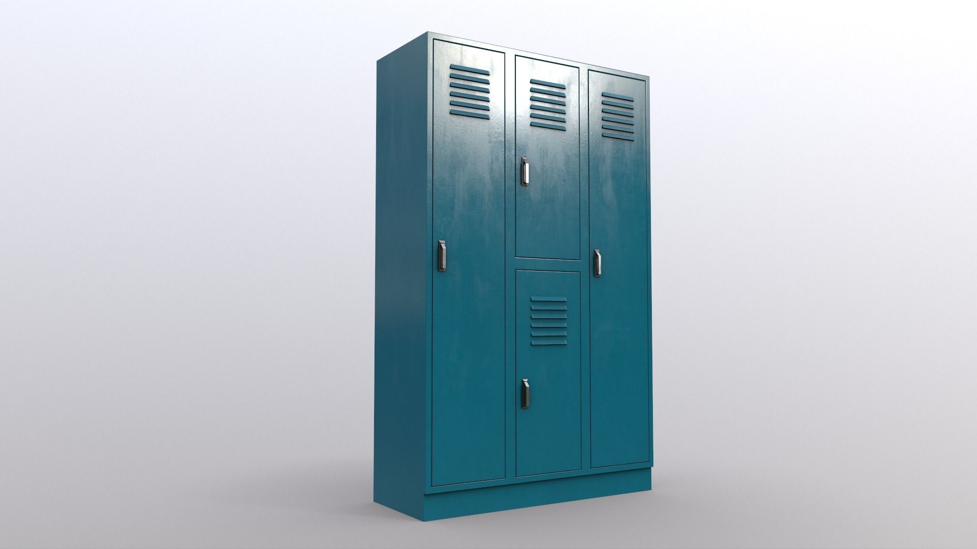 PBR School Gym Locker 05 - Multi color Pack 3D Model Collection_37