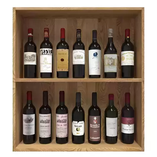 Exclusive wines collection 3D model