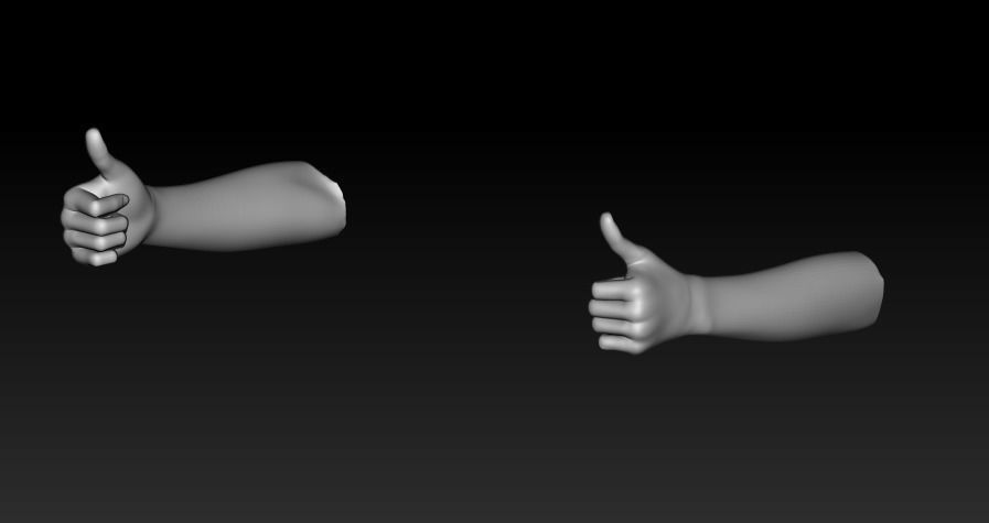 Pack of 8 models of female hands 3D model_15