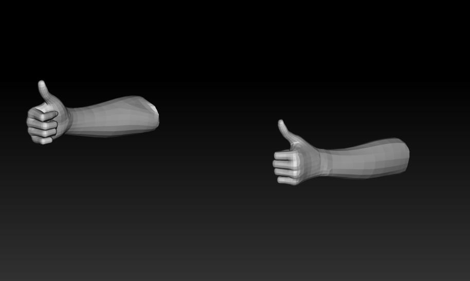 Pack of 8 models of female hands 3D model_14