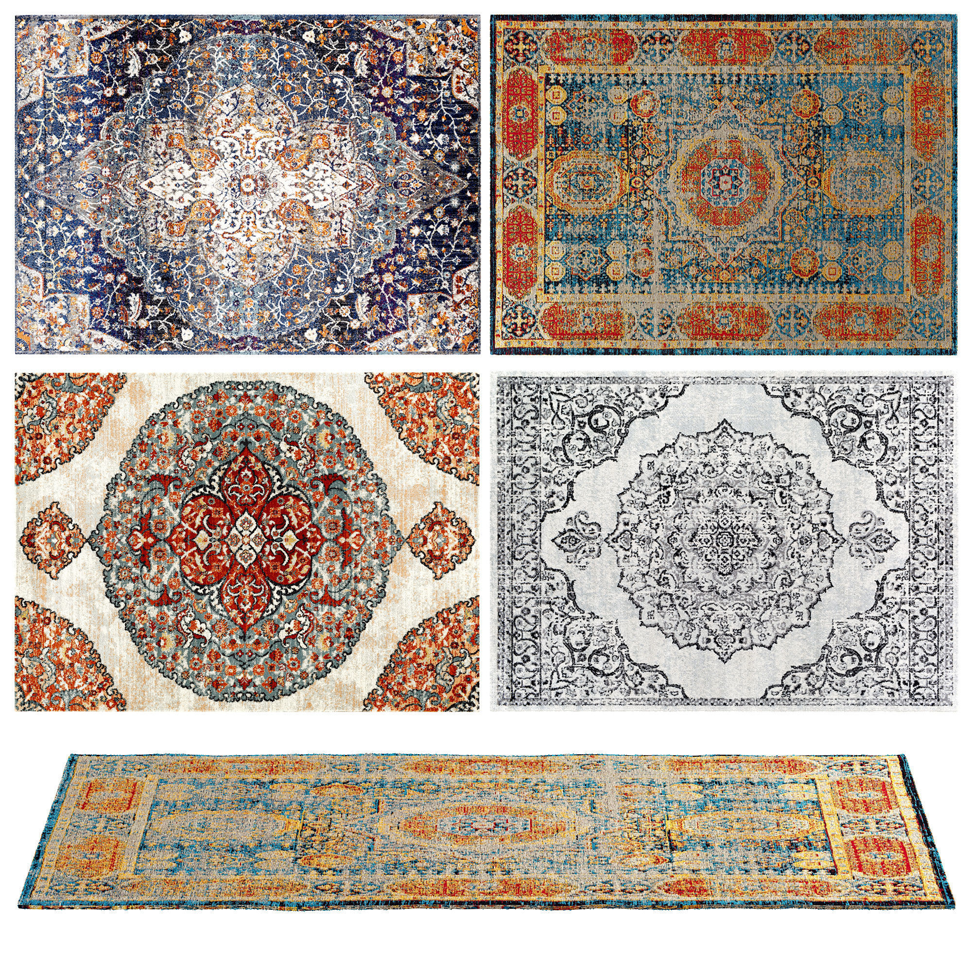 Classic rug 3D model_1