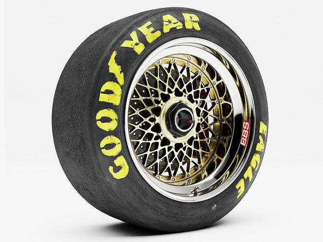 BBS E55 Goodyear Eagle V2 Combo  3D model
