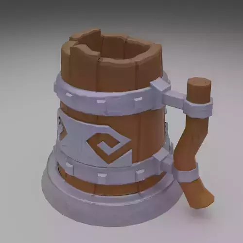 Stylized Ancient Low poly mug