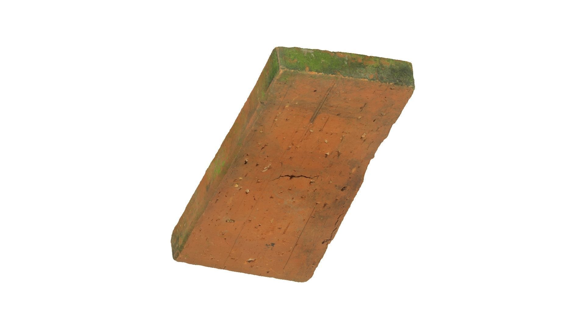 Mossy Facing Brick Raw Scanned 3D model_5