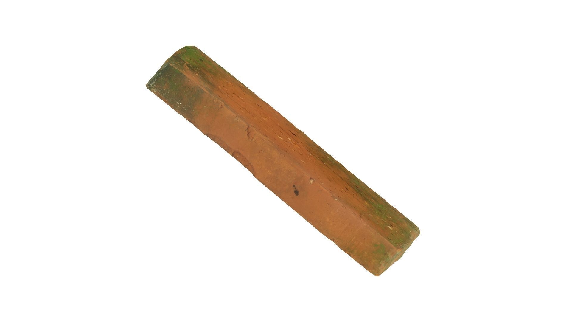 Mossy Facing Brick Raw Scanned 3D model_3
