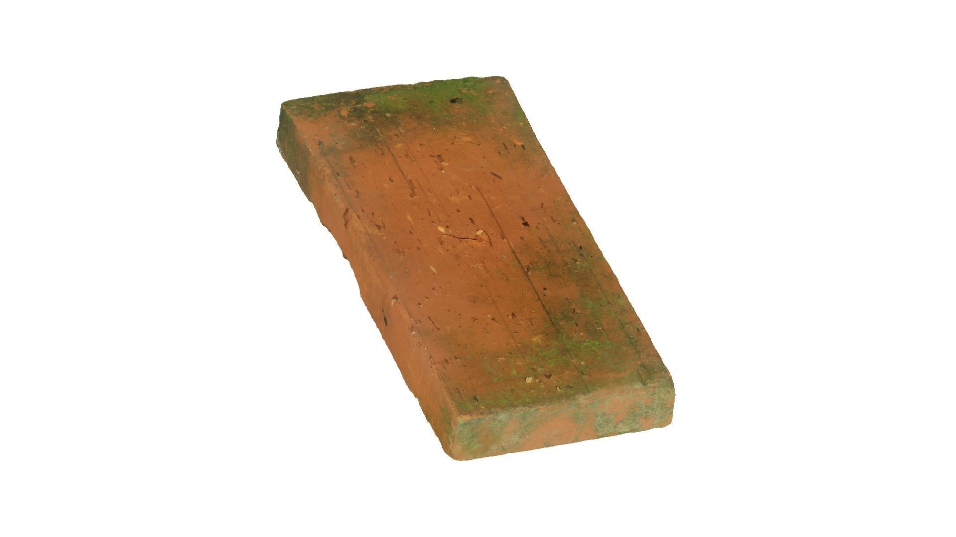 Mossy Facing Brick Raw Scanned 3D model_2