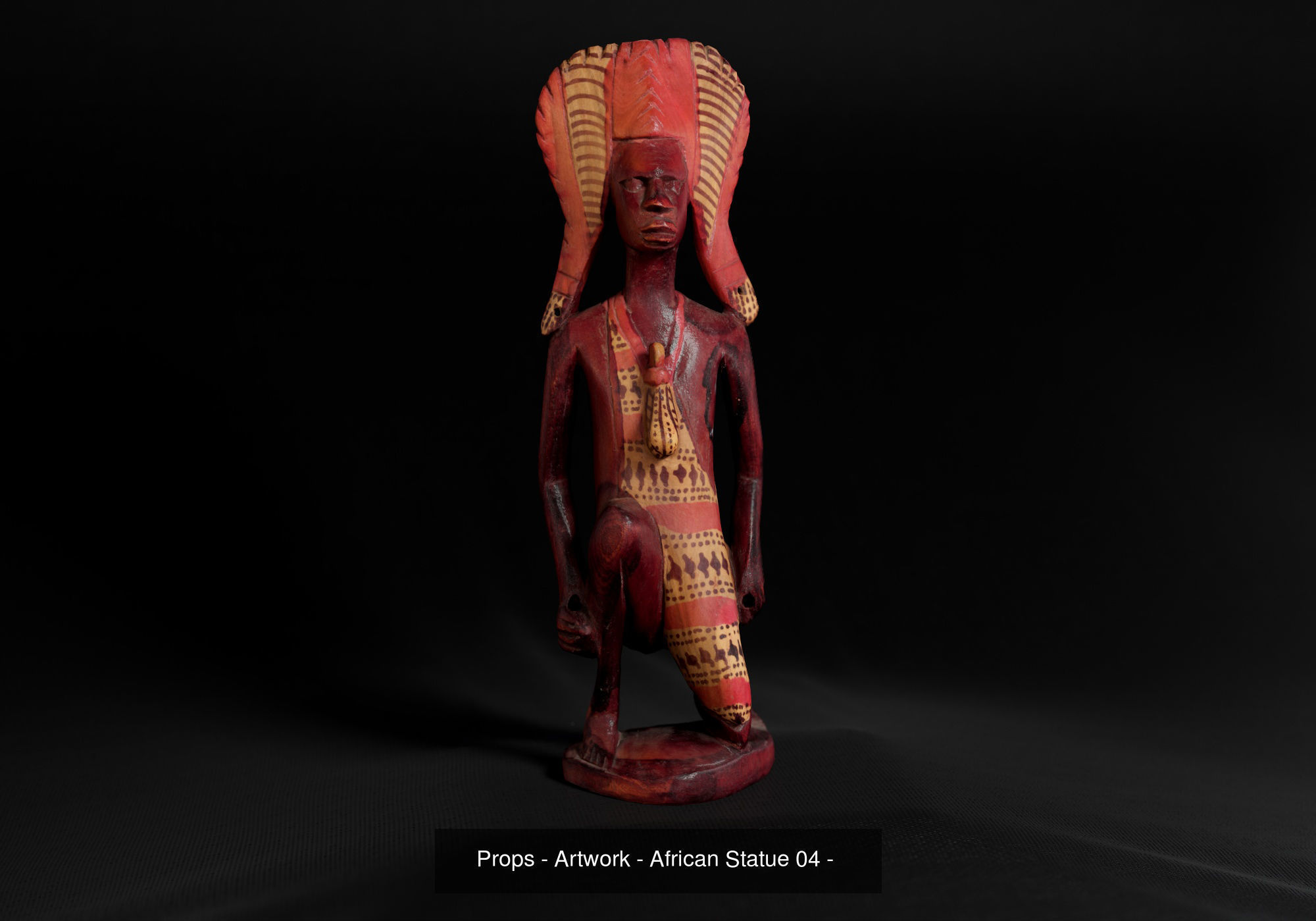 African Statues Pack 3D Model Collection_4