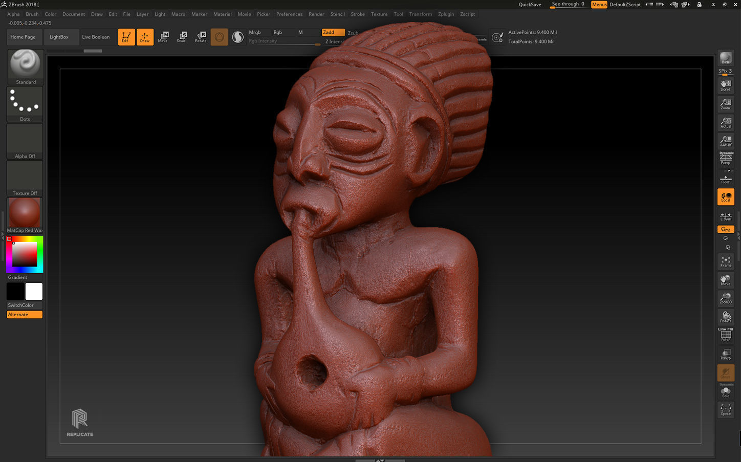 African Statues Pack 3D Model Collection_13