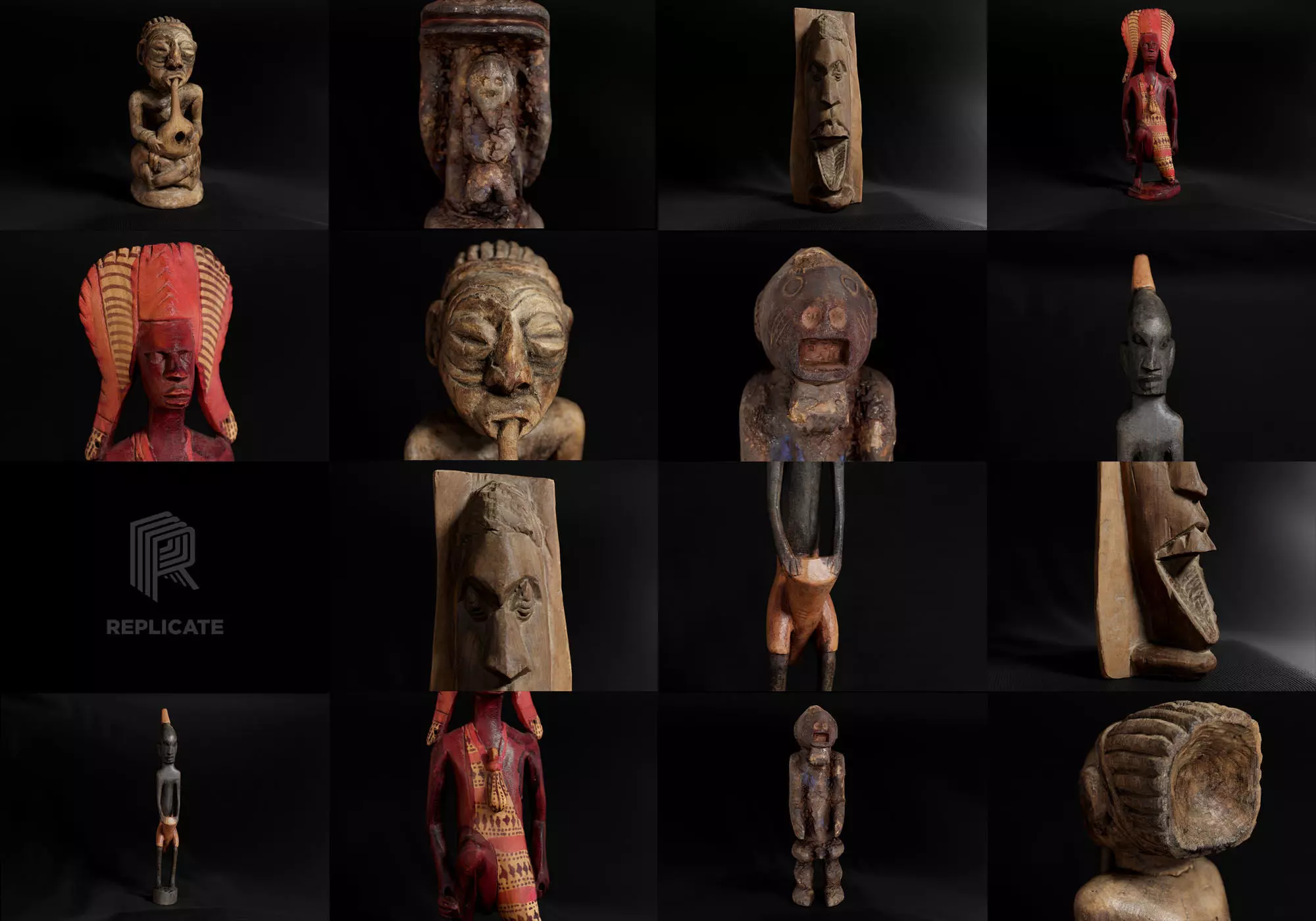 African Statues Pack 3D Model Collection_0