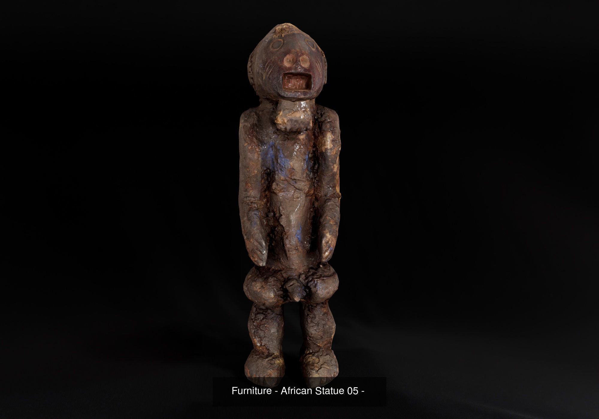 African Statues Pack 3D Model Collection_5