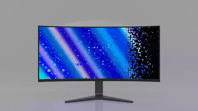 Wide Monitor Model 1 3D model