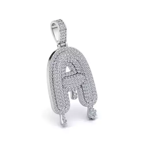 Letter Alphabet Pendant Collection Drip Drippy Name A-Z 