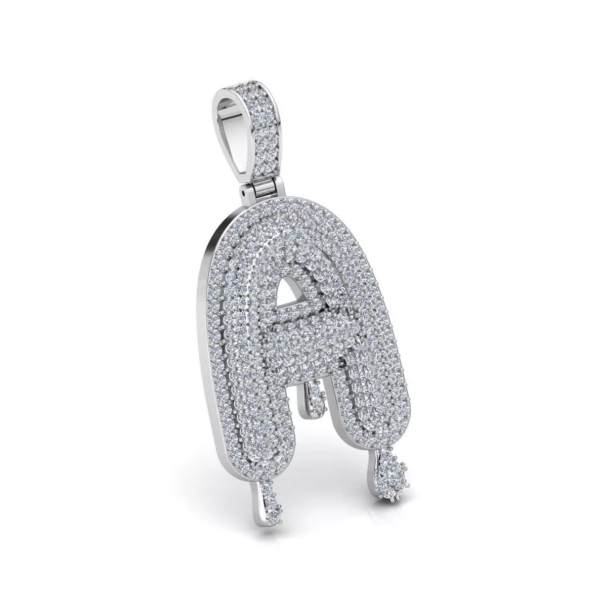 Letter Alphabet Pendant Collection Drip Drippy Name A-Z 3D print model