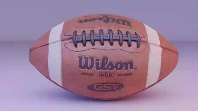 Rugby ball high-poly