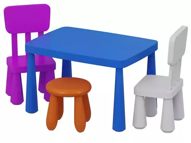 Ikea MAMMUT stool chair table