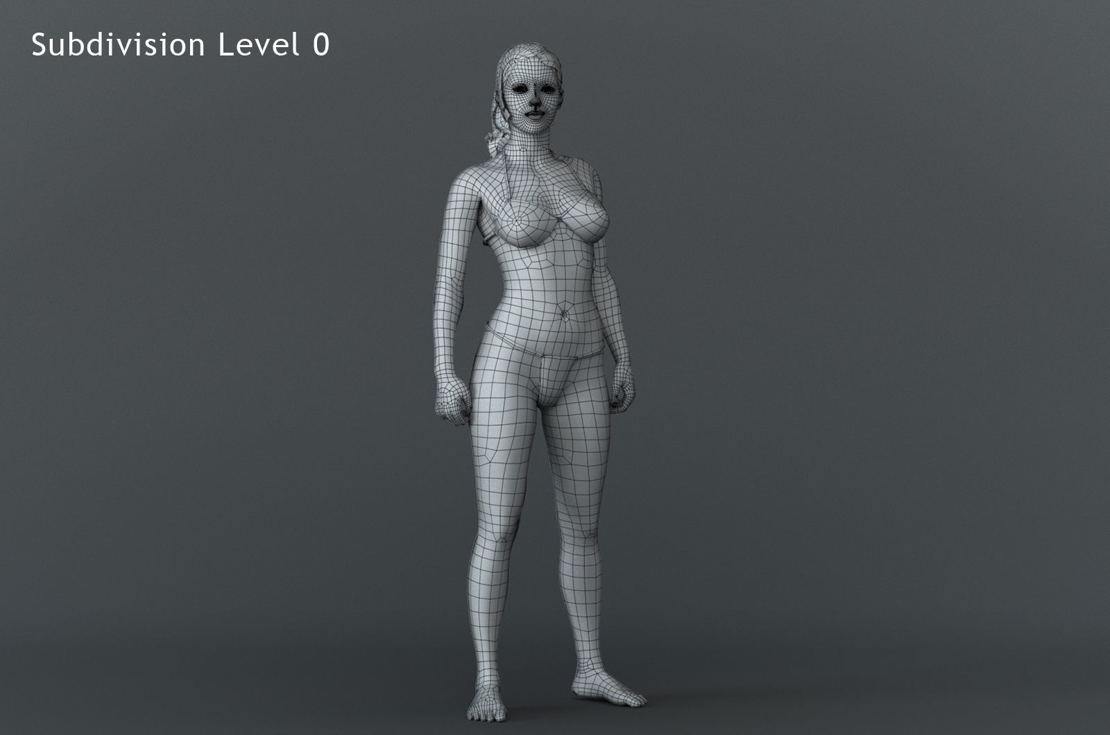 Female Full Body Rig Low-poly 3D model_18