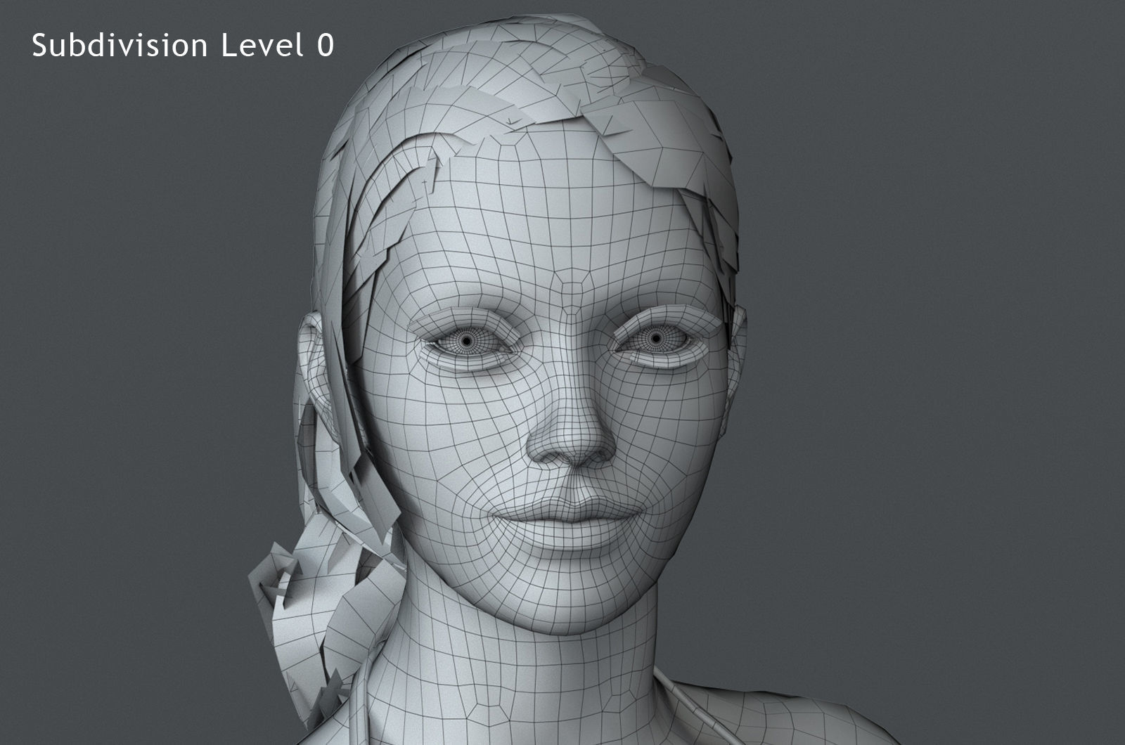 Female Full Body Rig Low-poly 3D model_17