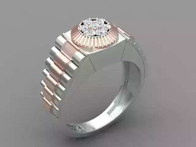 Diamond Men Ring with Watch strap design