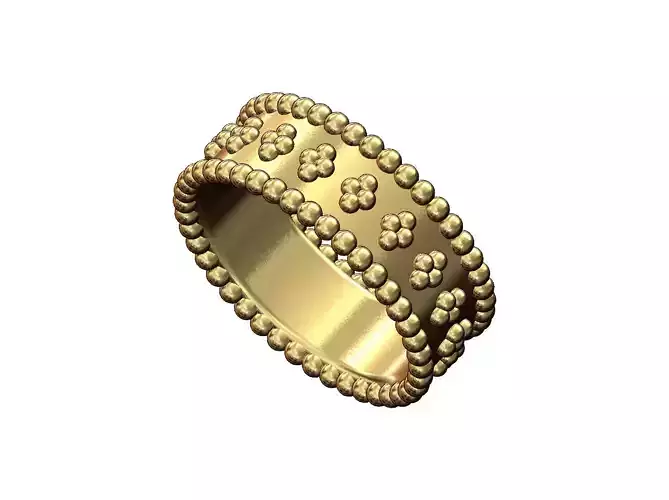 Beaded sides and ornament fashion band US sizes 5to10