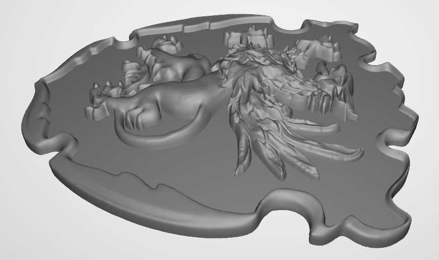 Coat of arms of the Pomeranian Poland 3D print model_3