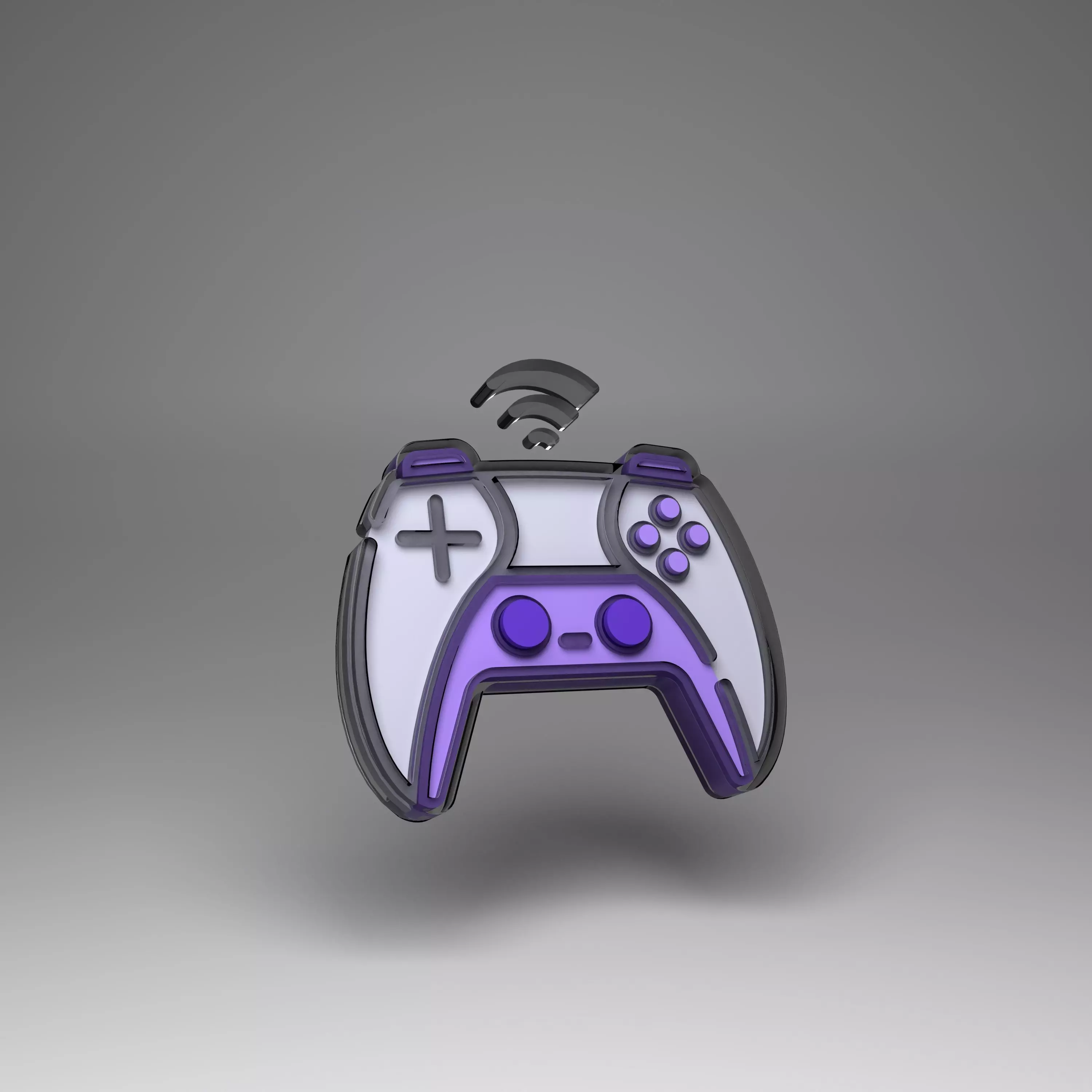 Controller in 3D Flat Icon Free 3D model