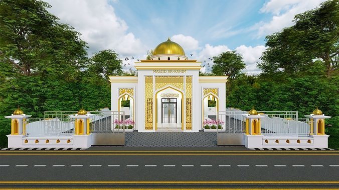 Mosque or Mushola or Prayer Room 3D Architecture design Model  3D model