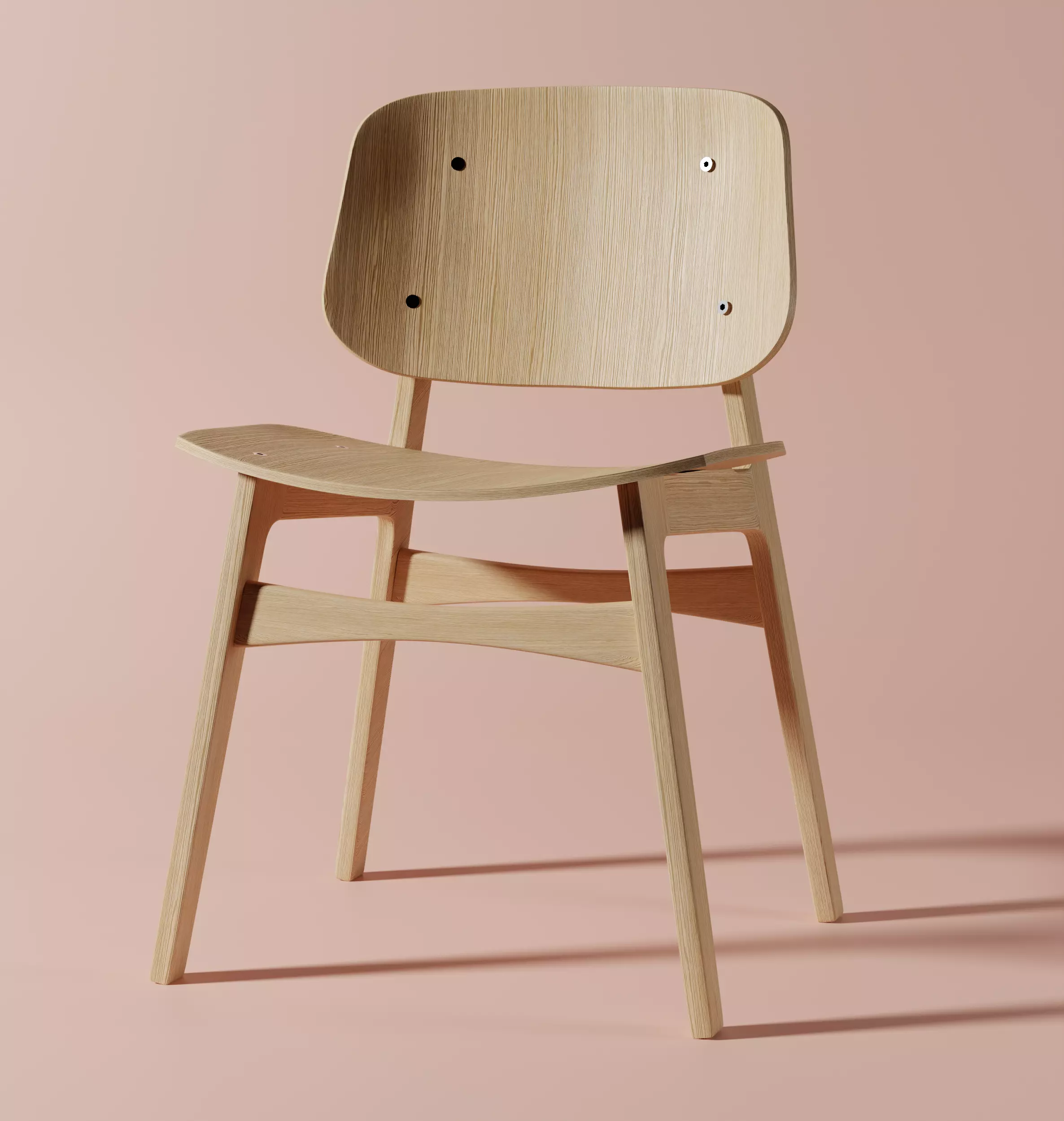 Chair wooden Free 3D model