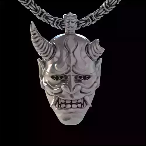 ONI MASK SAMURAI PENDANT