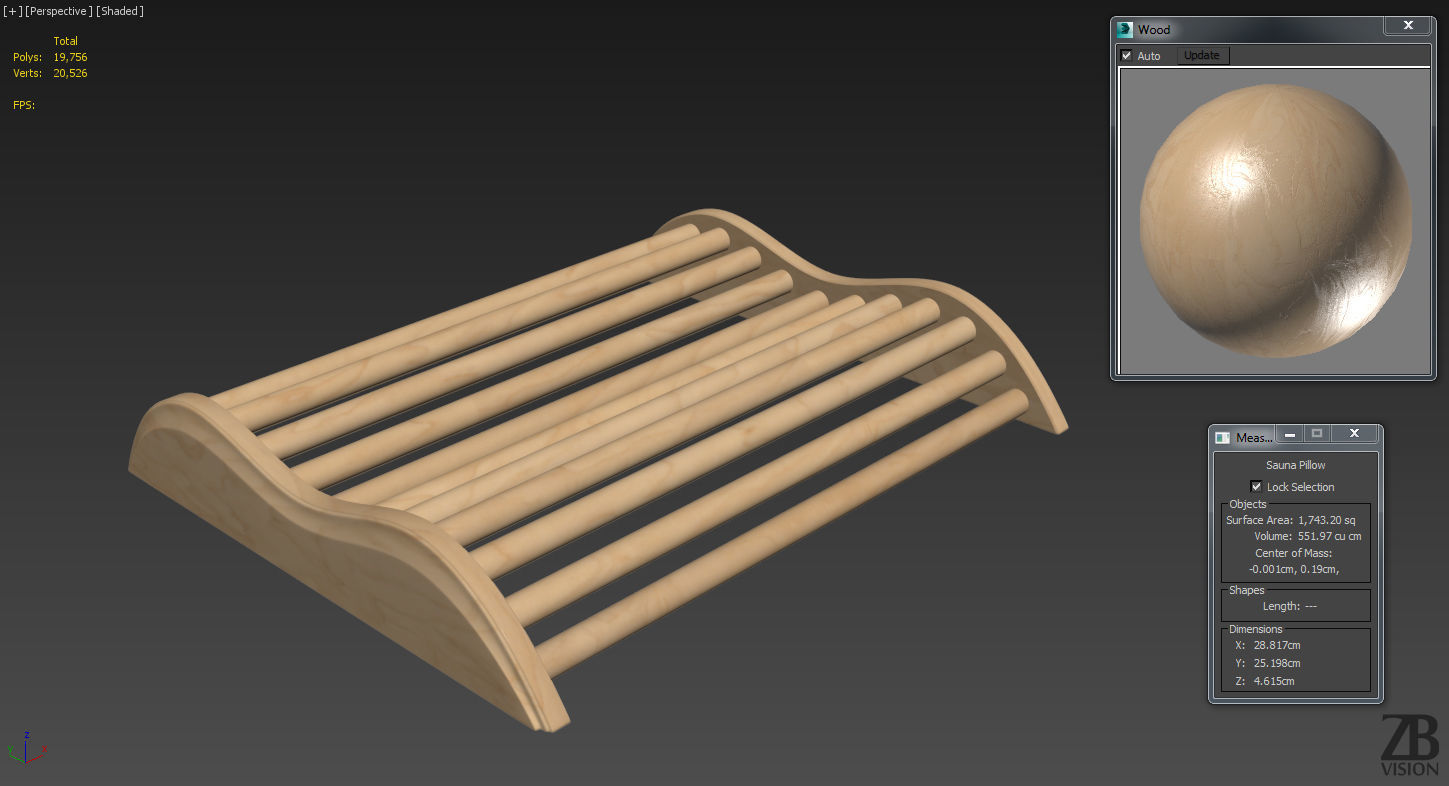 Sauna Pillow 3D model_5