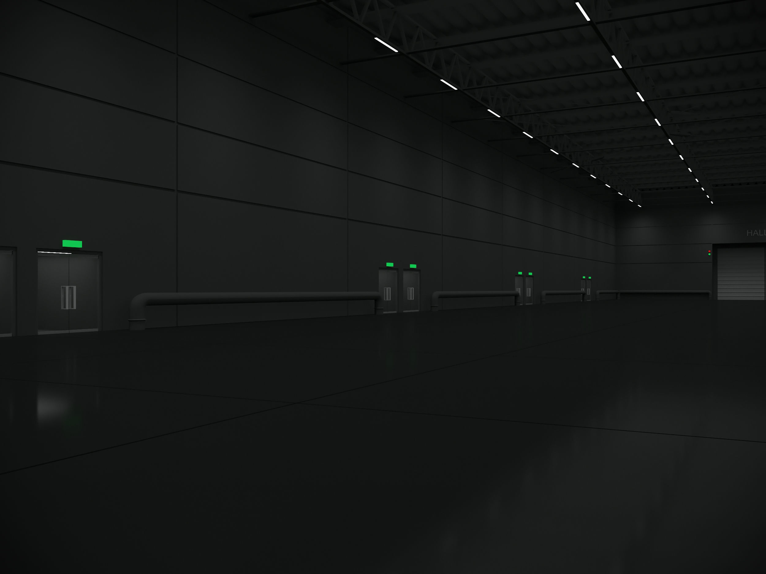 Exhibition Hall 3D model_1