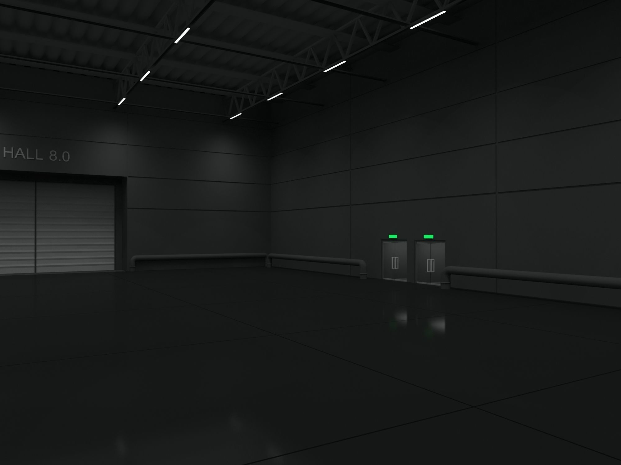 Exhibition Hall 3D model_4