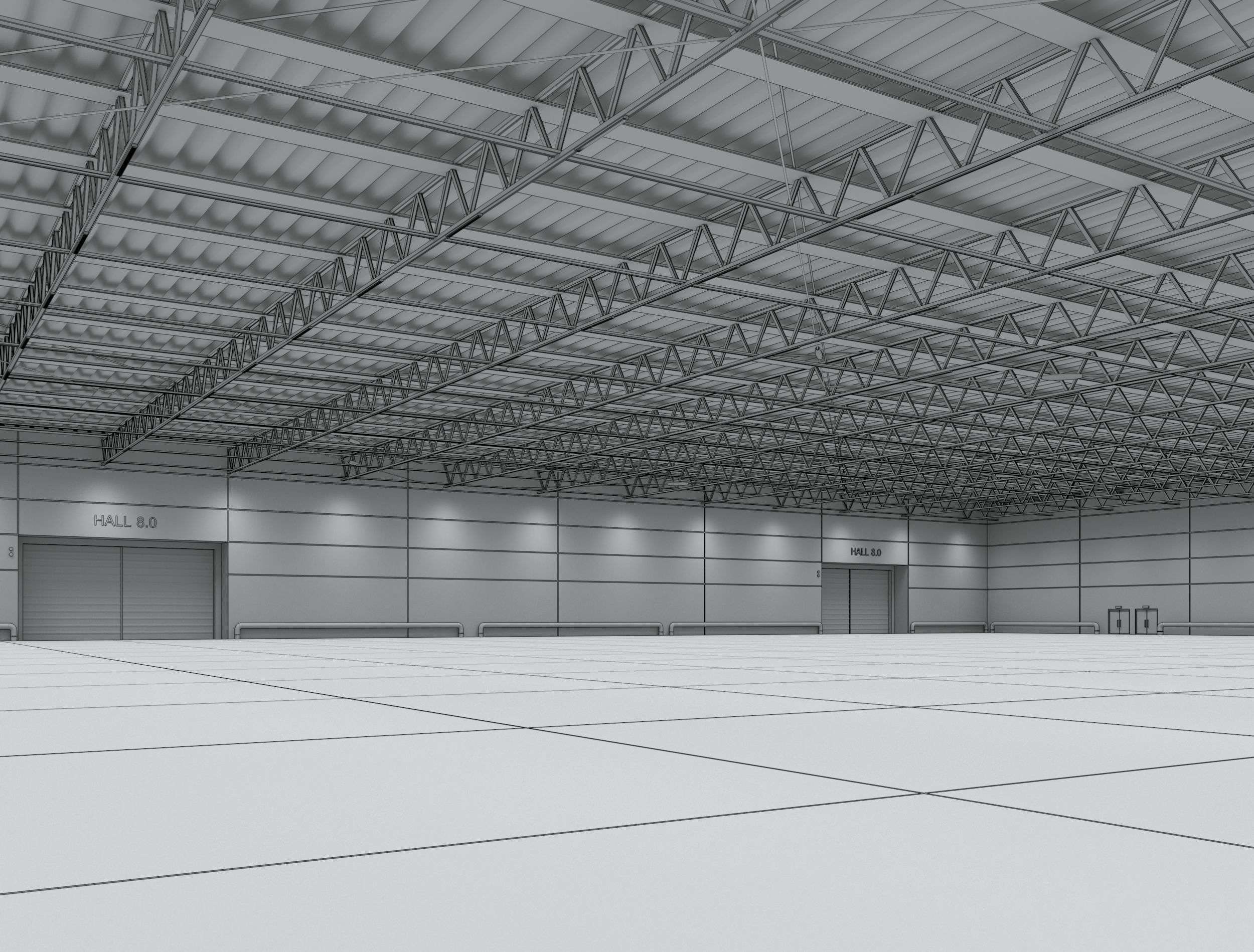 Exhibition Hall 3D model_2