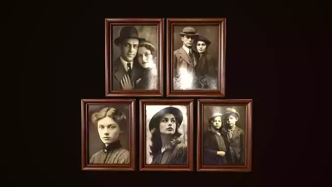 Photo Frame Low-poly 3D model