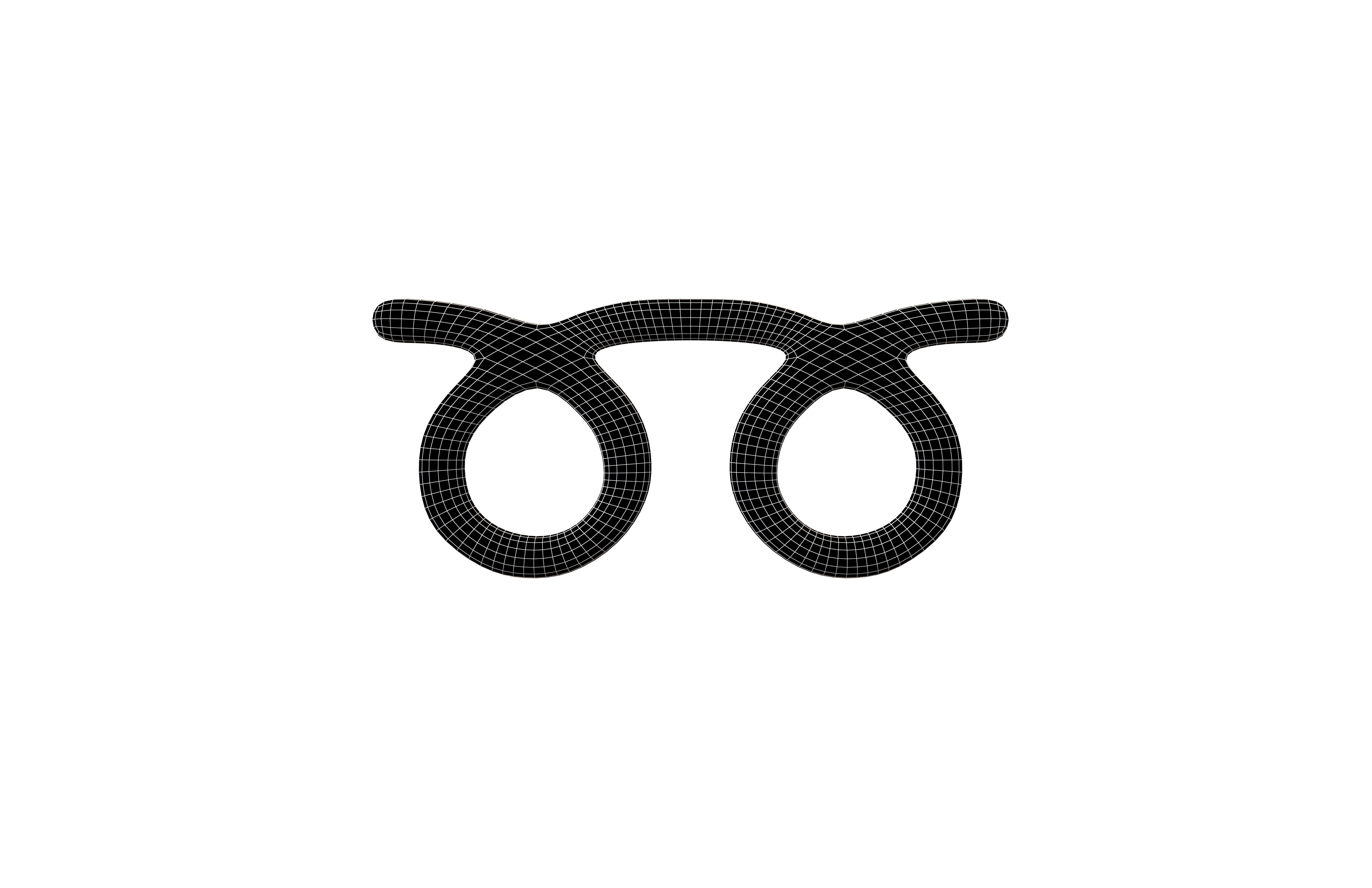 Double Curly Loop v1 002 Low-poly 3D model_4