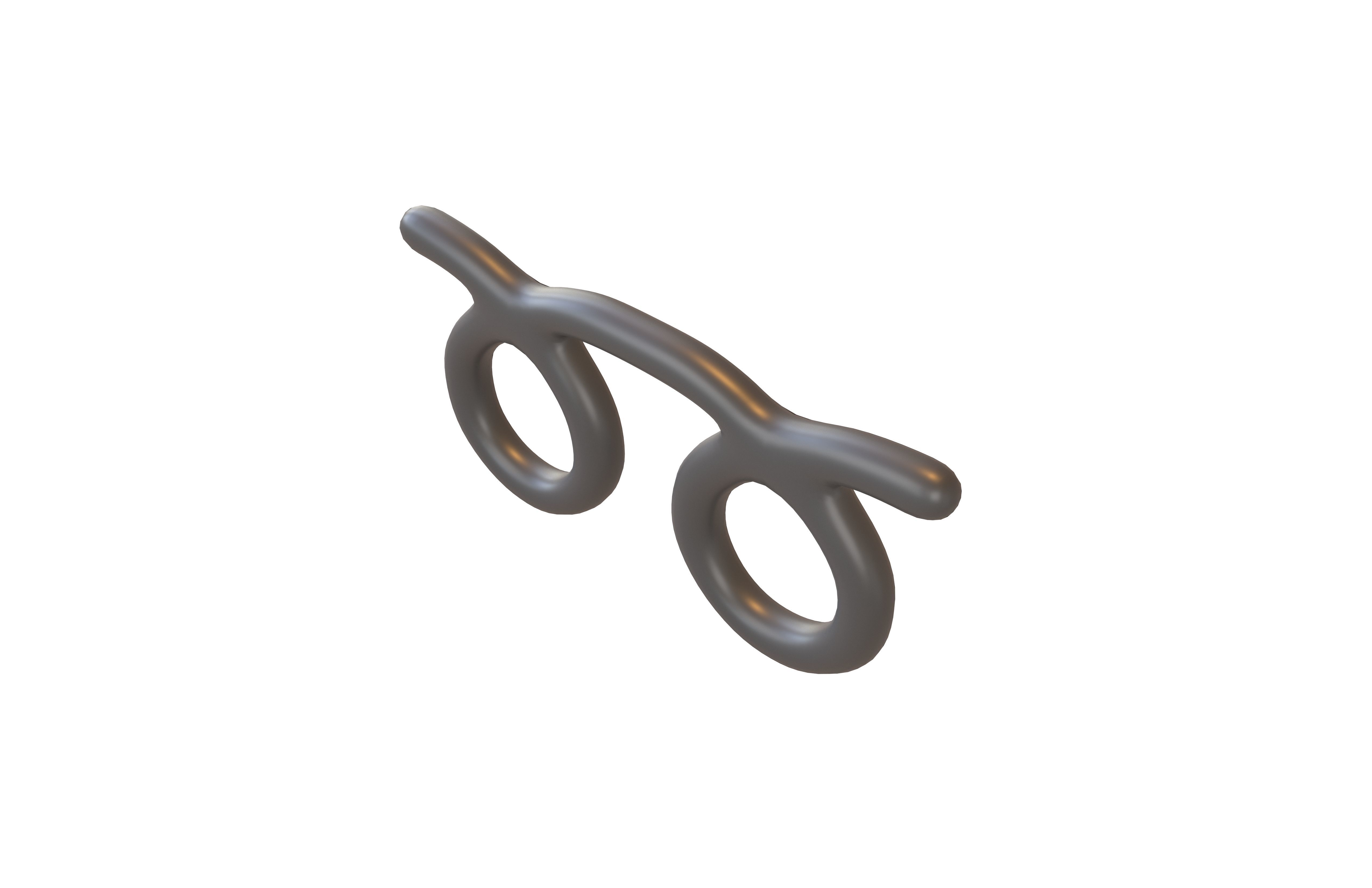 Double Curly Loop v1 002 Low-poly 3D model_3
