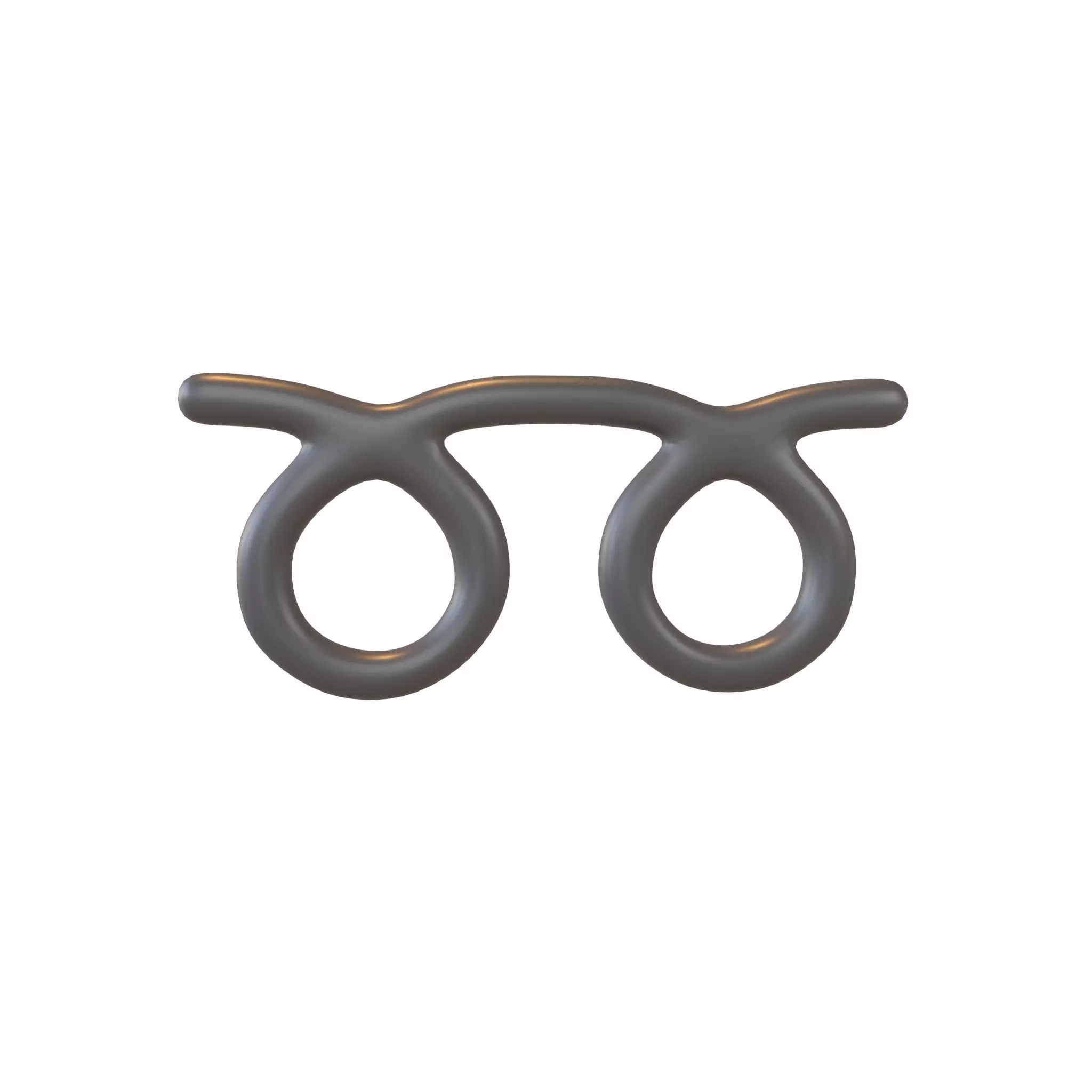 Double Curly Loop v1 002 Low-poly 3D model_0