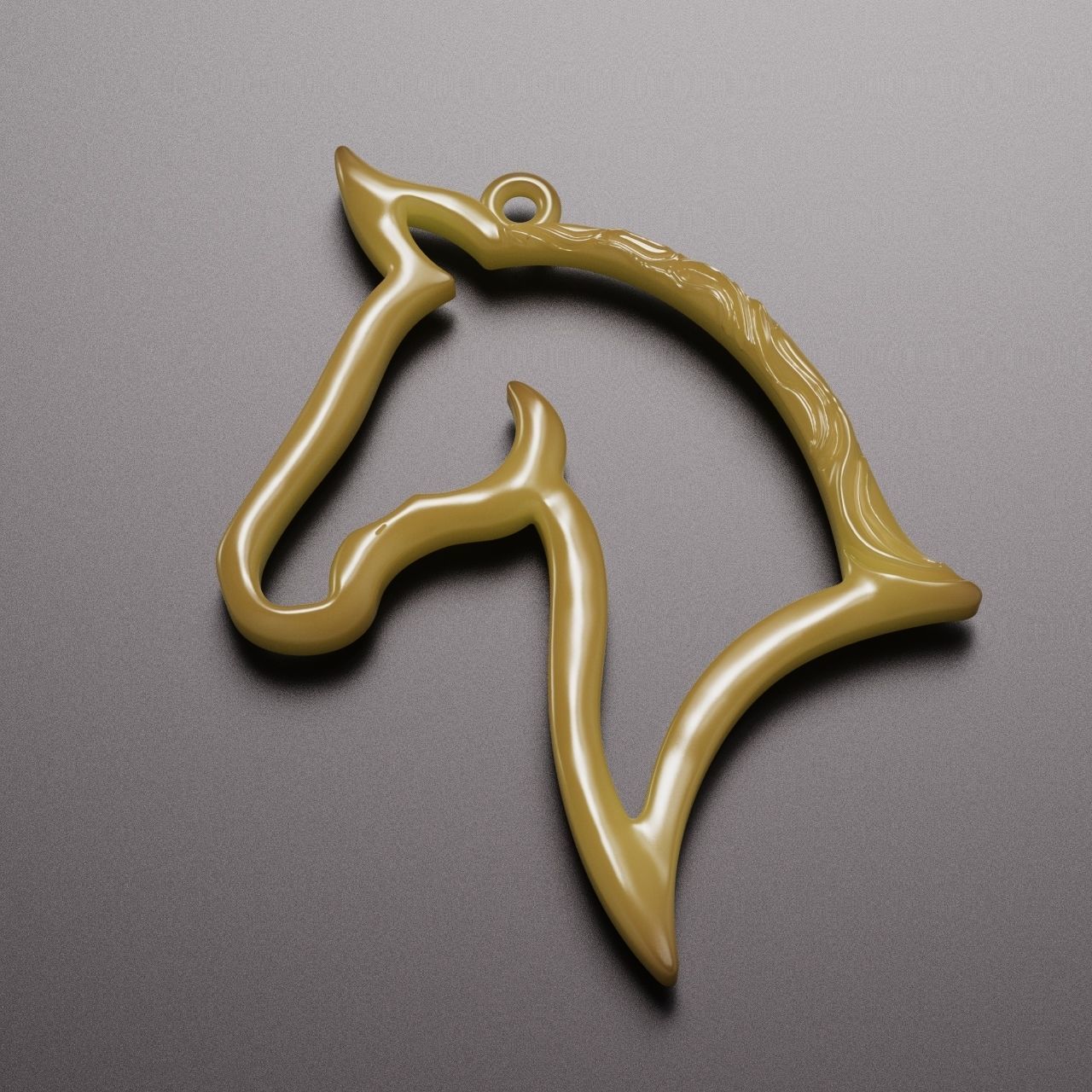 Horse Pendant 3D print model_2