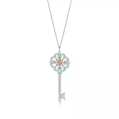 KT-003 key necklace with diamonds