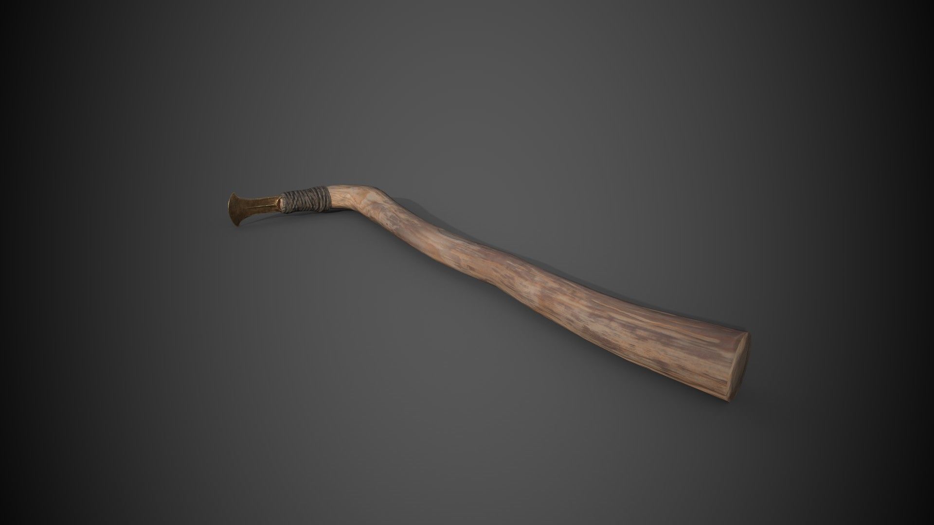 Bronze Age Adze Low-poly 3D model_3