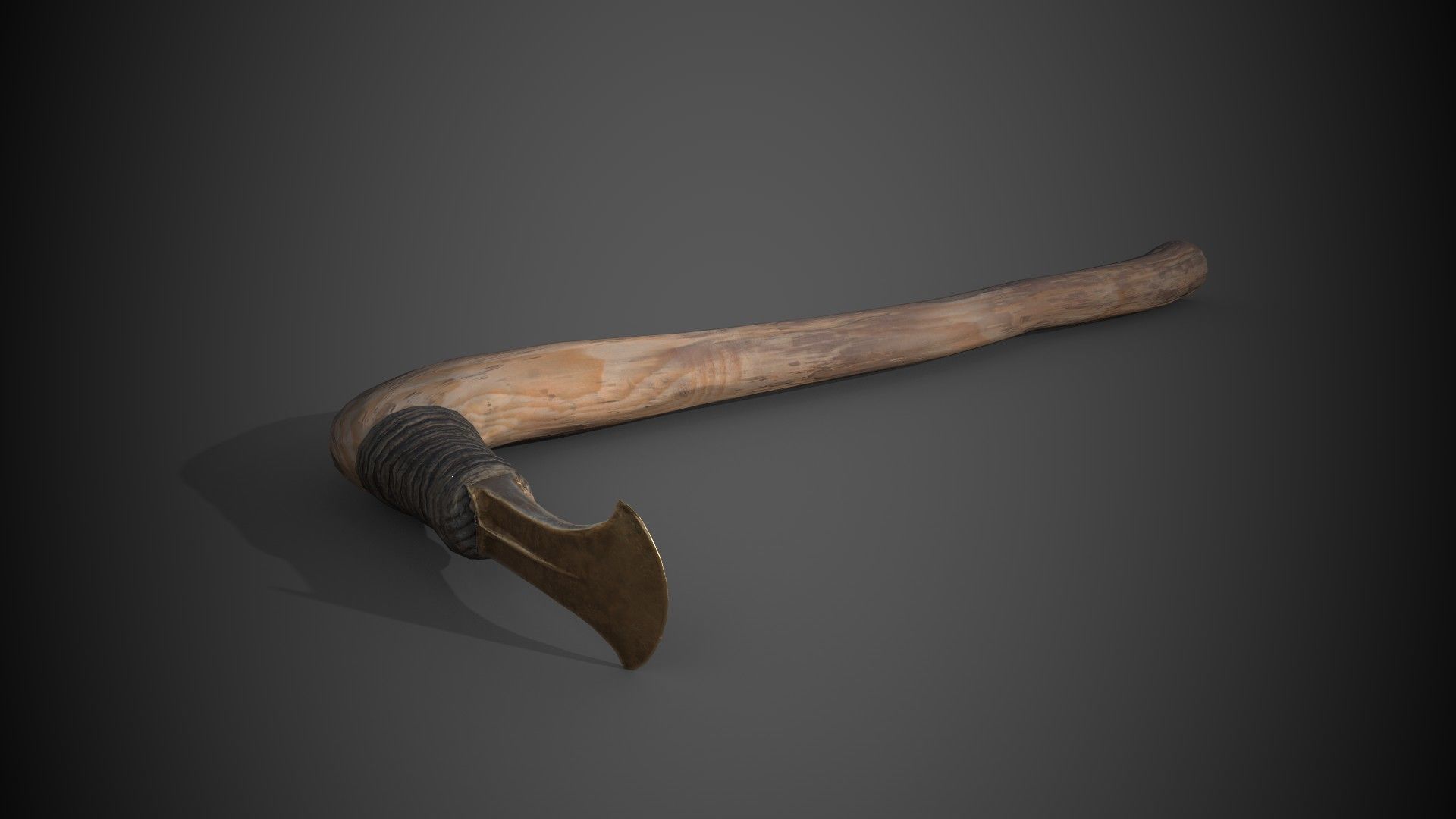 Bronze Age Adze Low-poly 3D model_1