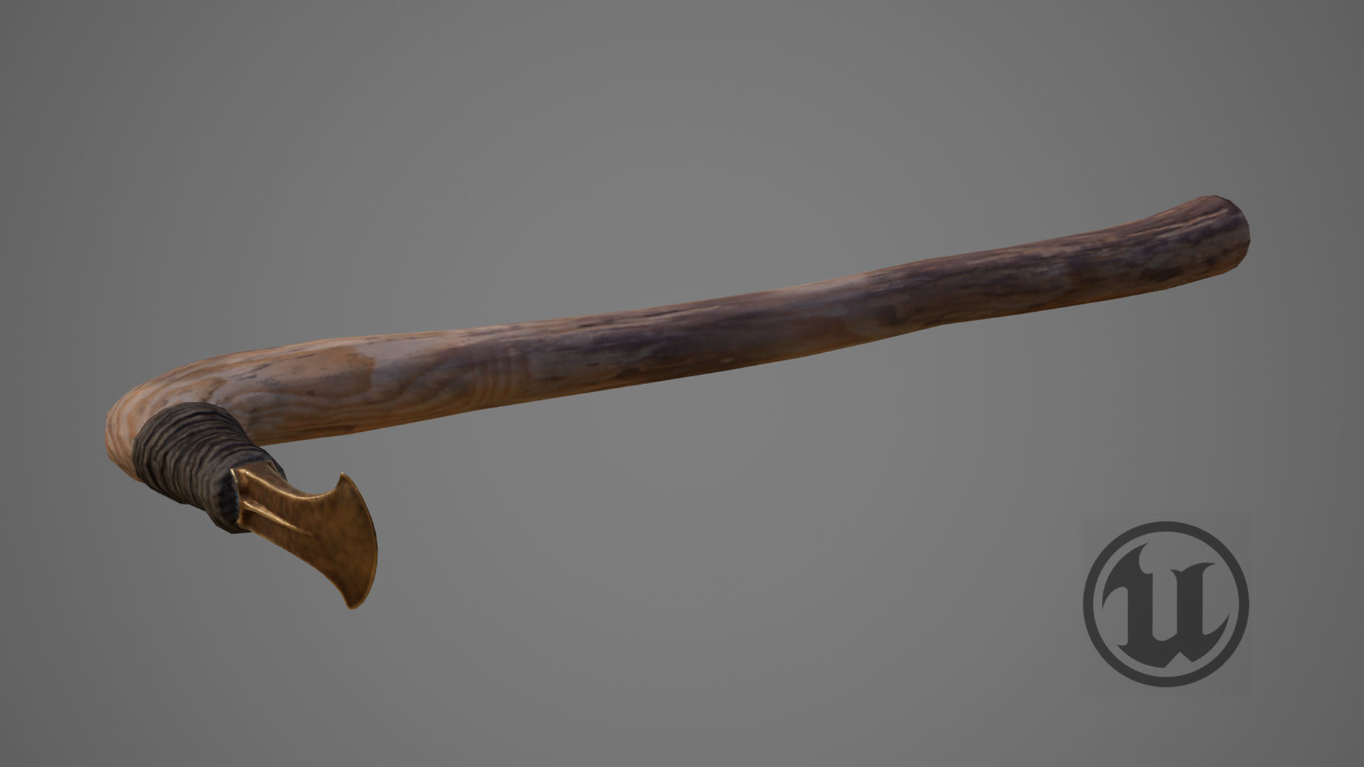 Bronze Age Adze Low-poly 3D model_8