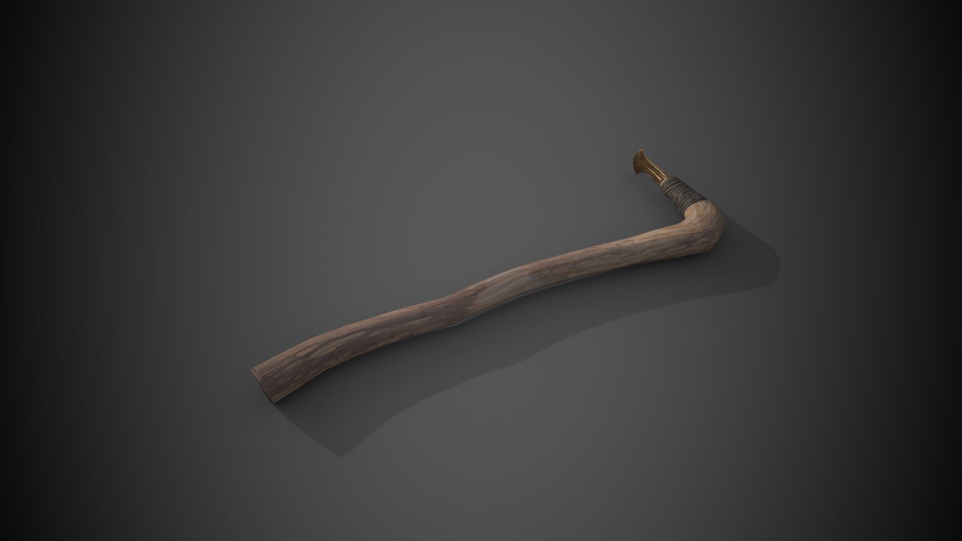 Bronze Age Adze Low-poly 3D model_5