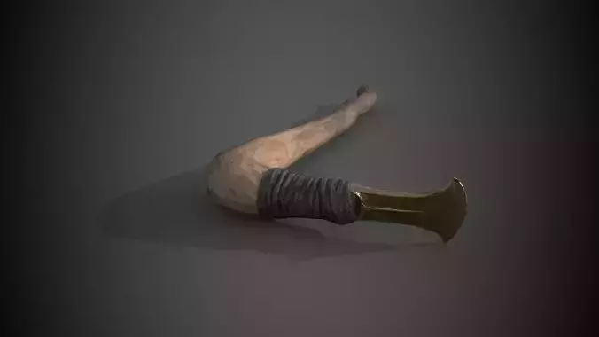 Bronze Age Adze Low-poly 3D model