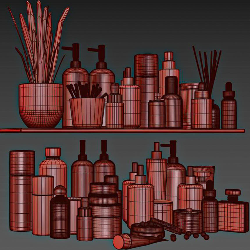 bathroom accessories 10 3D model_4