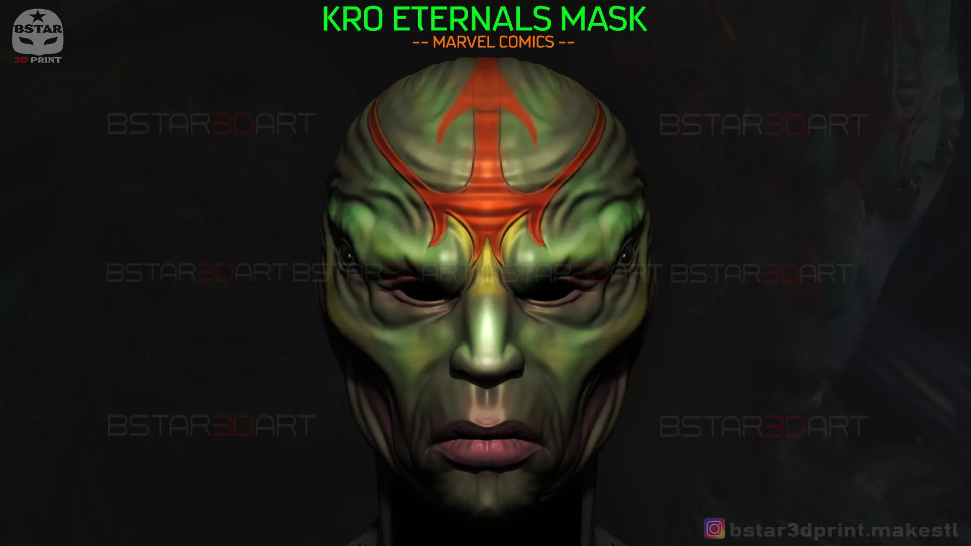 KRO Eternals Mask - Villain Deviants Helmet - Marvel comics 3D print model