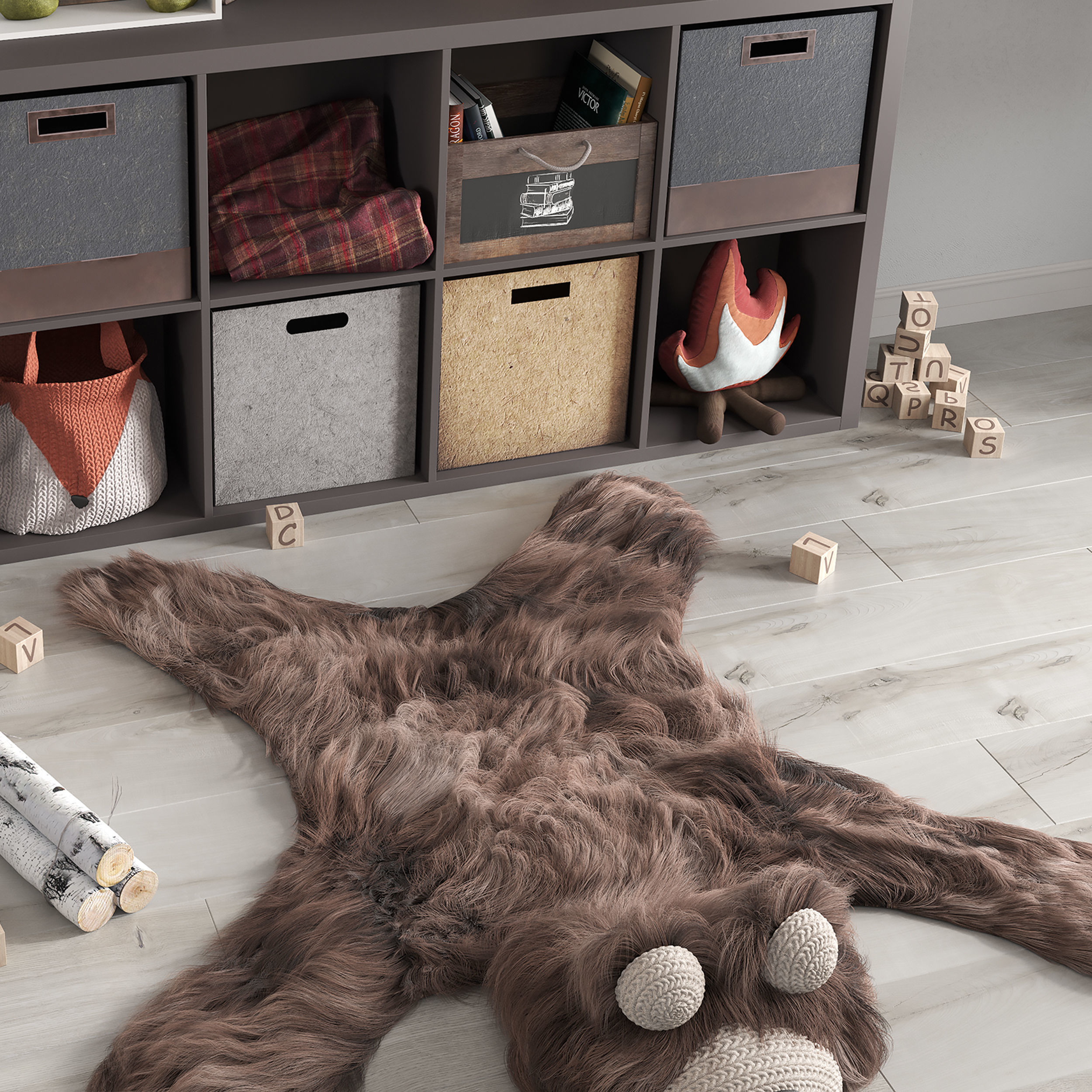 A Large Set Of Decor For A Nursery In Camp Style 3D model_8