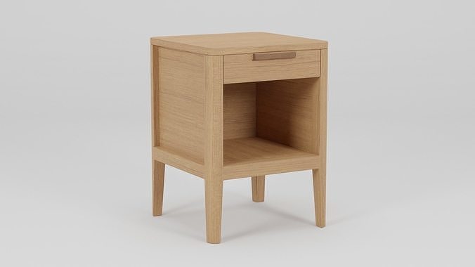 Bedside Table Night Stand 40x40x55 Low-poly 3D model